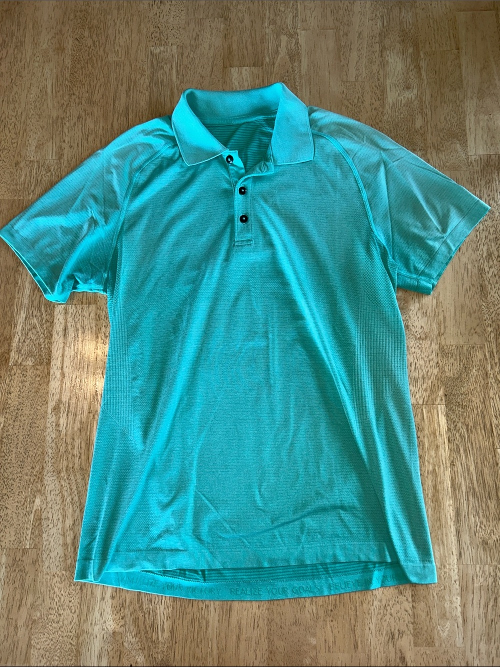 Men's Lululemon Teal Short-Sleeve Polo Shirt